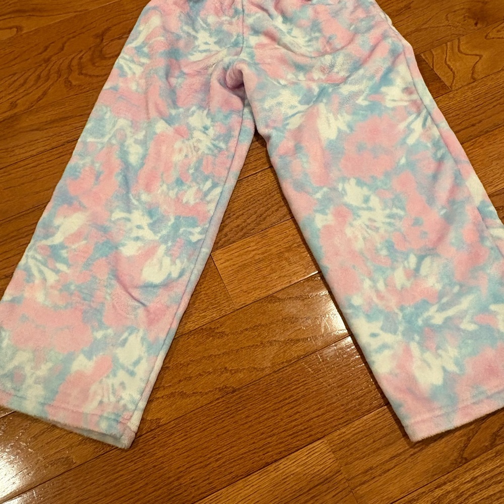 Cozy Kids Pajama Bottoms - Pink and Blue Tie-Dye